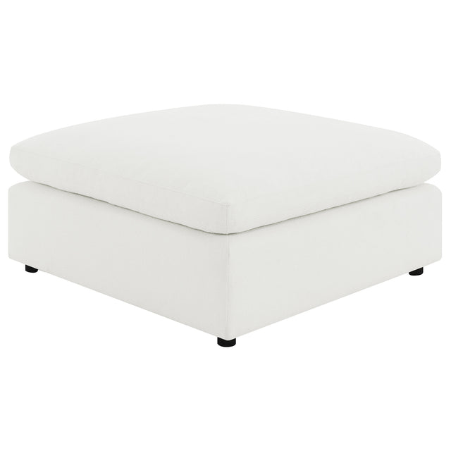 Tampa Furniture Outlet - Coaster - Raleigh Boucle Upholstered Ottoman Ivory - 551753