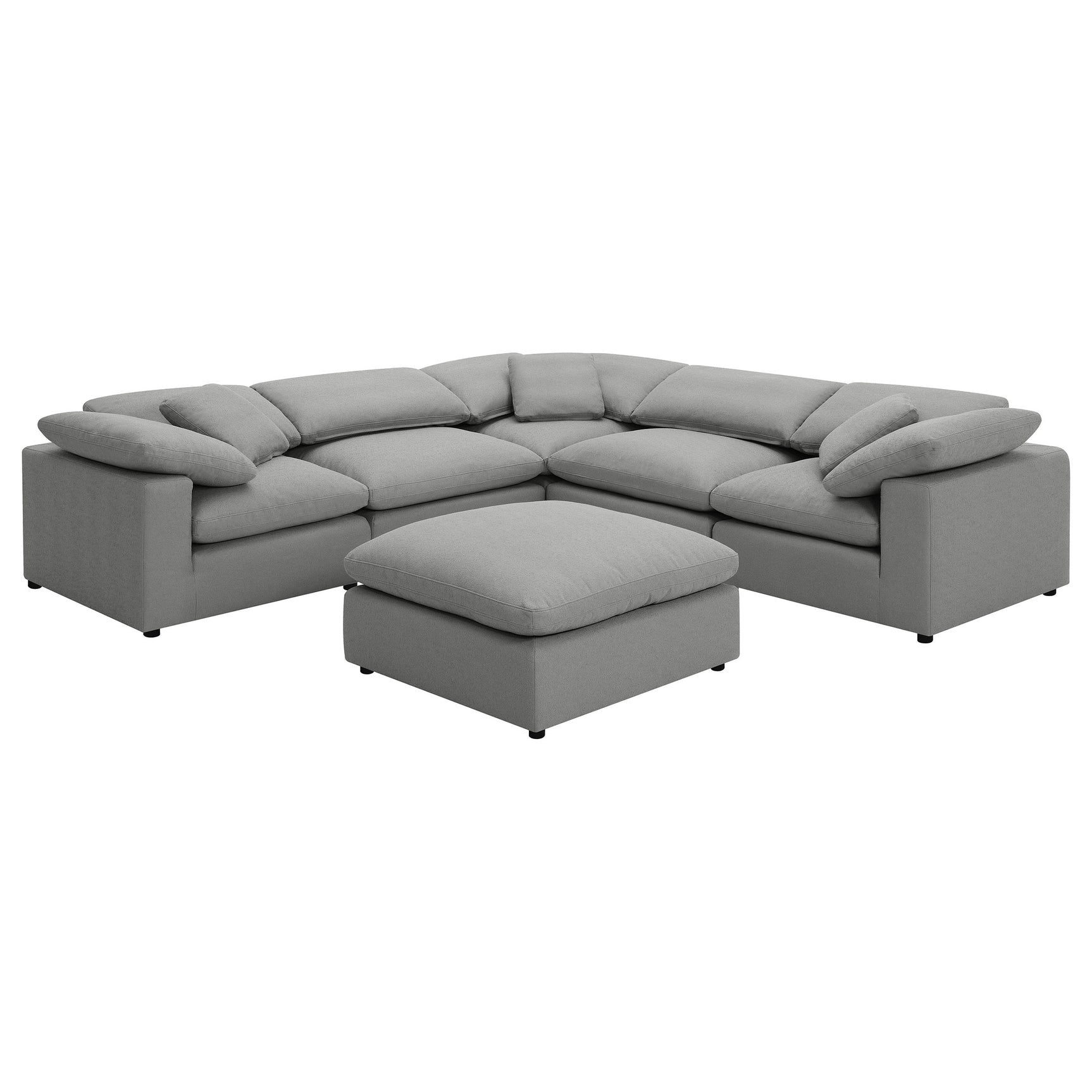 Raleigh 6-piece Boucle Upholstered Modular Sectional Grey - Tampa Furniture Outlet