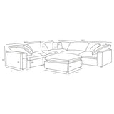 Raleigh 6-piece Boucle Upholstered Modular Sectional Grey - Tampa Furniture Outlet