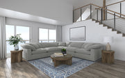 Tampa Furniture Outlet - Coaster - Raleigh 5-piece Boucle Upholstered Modular Sectional Grey - 551754-SETB