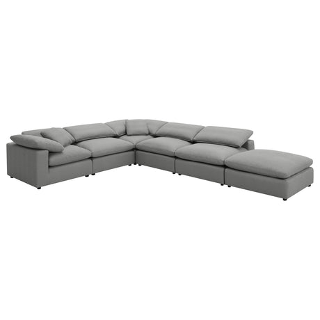 Raleigh 6-piece Boucle Upholstered Modular Sectional Grey - Tampa Furniture Outlet