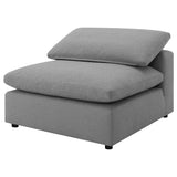 Raleigh Boucle Upholstered Armless Chair Grey - Tampa Furniture Outlet