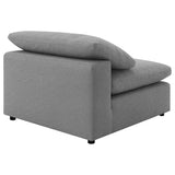 Raleigh Boucle Upholstered Armless Chair Grey - Tampa Furniture Outlet
