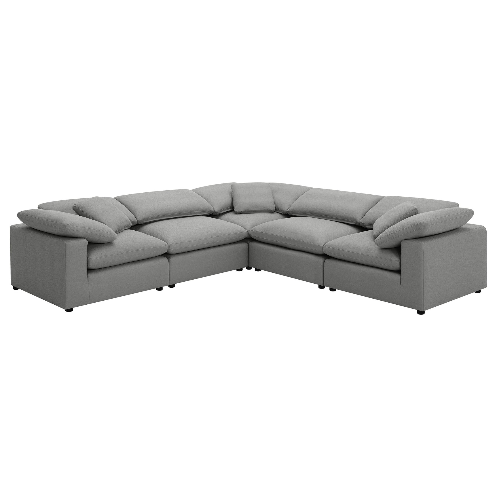 Raleigh Boucle Upholstered Armless Chair Grey - Tampa Furniture Outlet