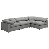 Raleigh Boucle Upholstered Armless Chair Grey - Tampa Furniture Outlet