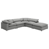 Raleigh Boucle Upholstered Armless Chair Grey - Tampa Furniture Outlet