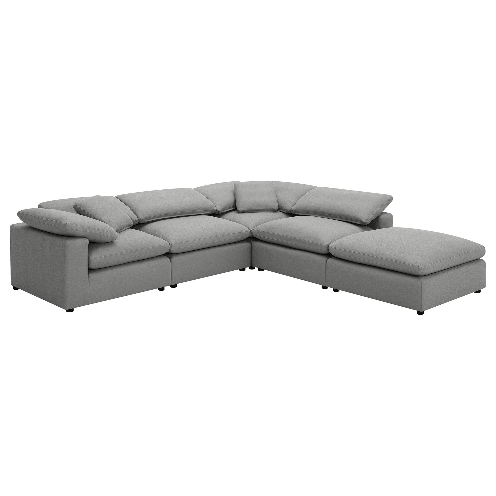 Raleigh Boucle Upholstered Armless Chair Grey - Tampa Furniture Outlet