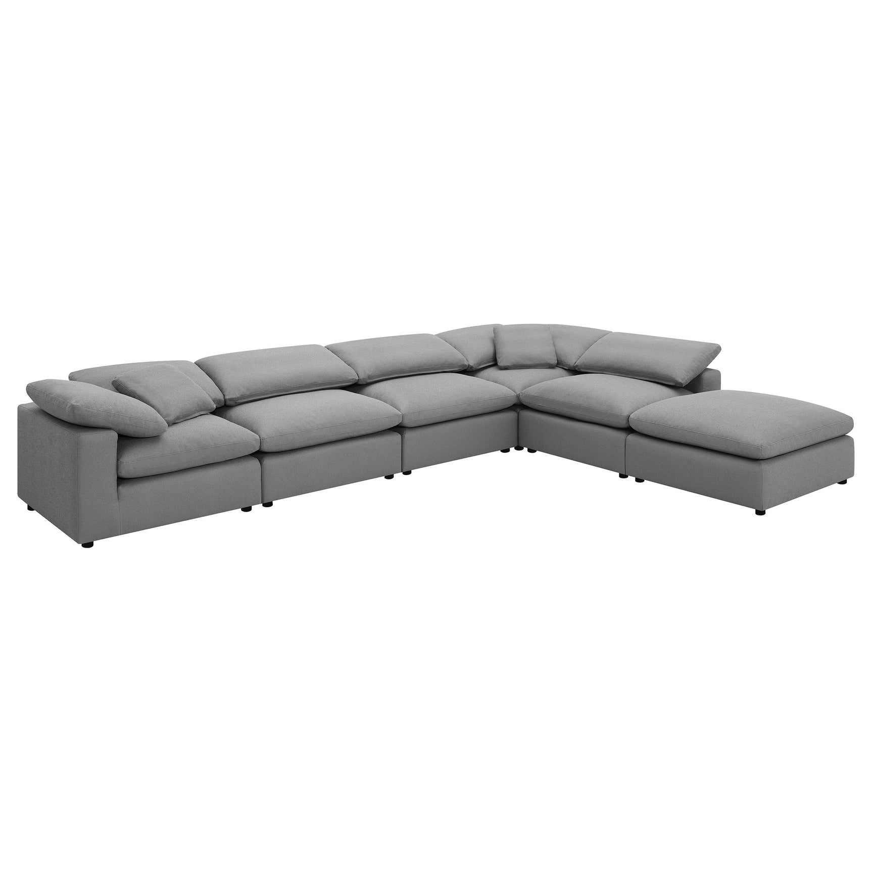 Raleigh Boucle Upholstered Armless Chair Grey - Tampa Furniture Outlet