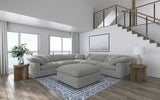 Raleigh Boucle Upholstered Armless Chair Grey - Tampa Furniture Outlet