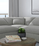 Raleigh Boucle Upholstered Corner Chair Grey - Tampa Furniture Outlet