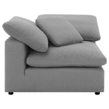 Raleigh Boucle Upholstered Corner Chair Grey - Tampa Furniture Outlet