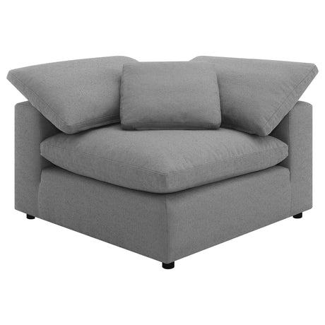Tampa Furniture Outlet - Coaster - Raleigh Boucle Upholstered Corner Chair Grey - 551755