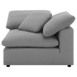 Raleigh Boucle Upholstered Corner Chair Grey - Tampa Furniture Outlet