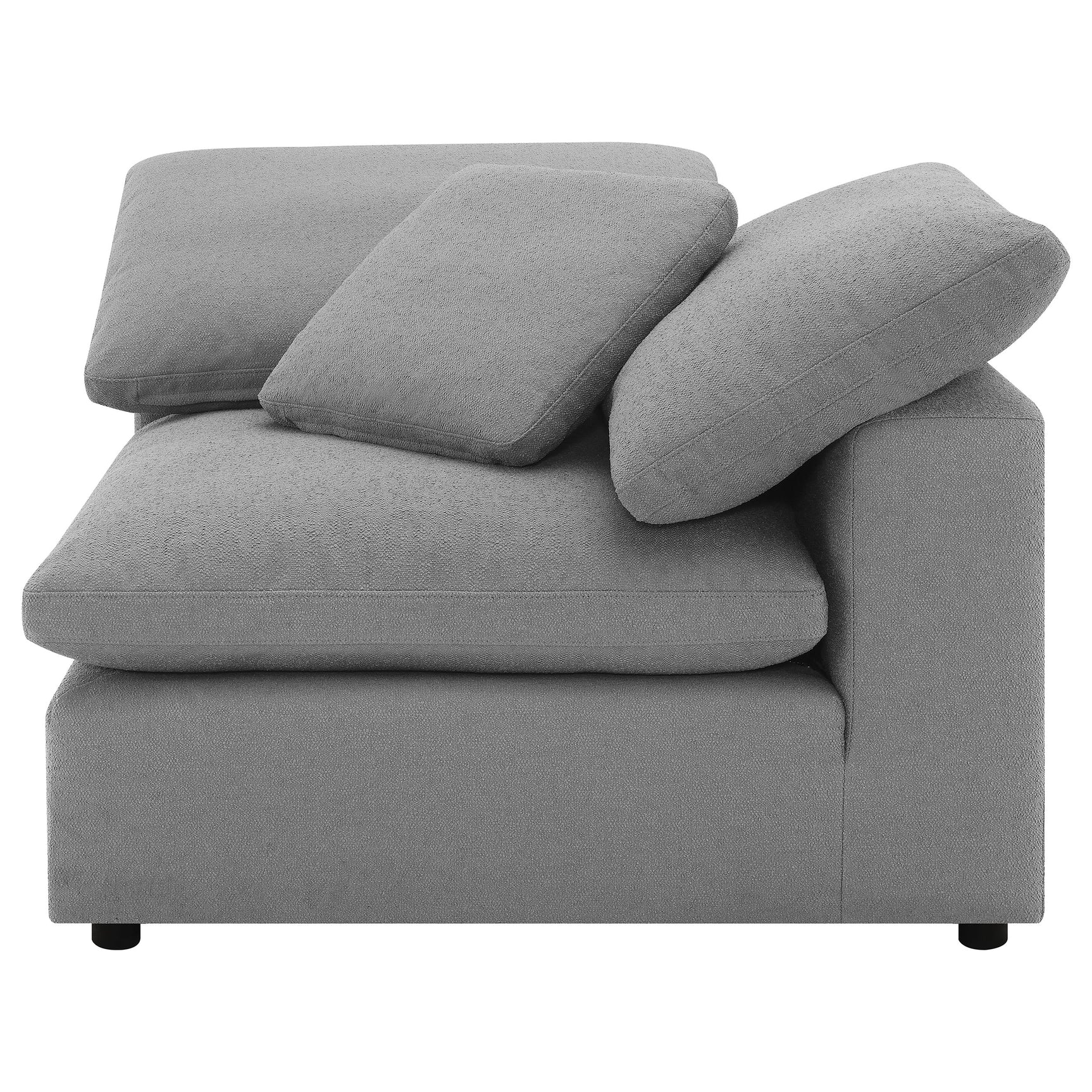 Raleigh Boucle Upholstered Corner Chair Grey - Tampa Furniture Outlet