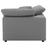 Raleigh Boucle Upholstered Corner Chair Grey - Tampa Furniture Outlet