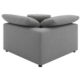 Raleigh Boucle Upholstered Corner Chair Grey - Tampa Furniture Outlet