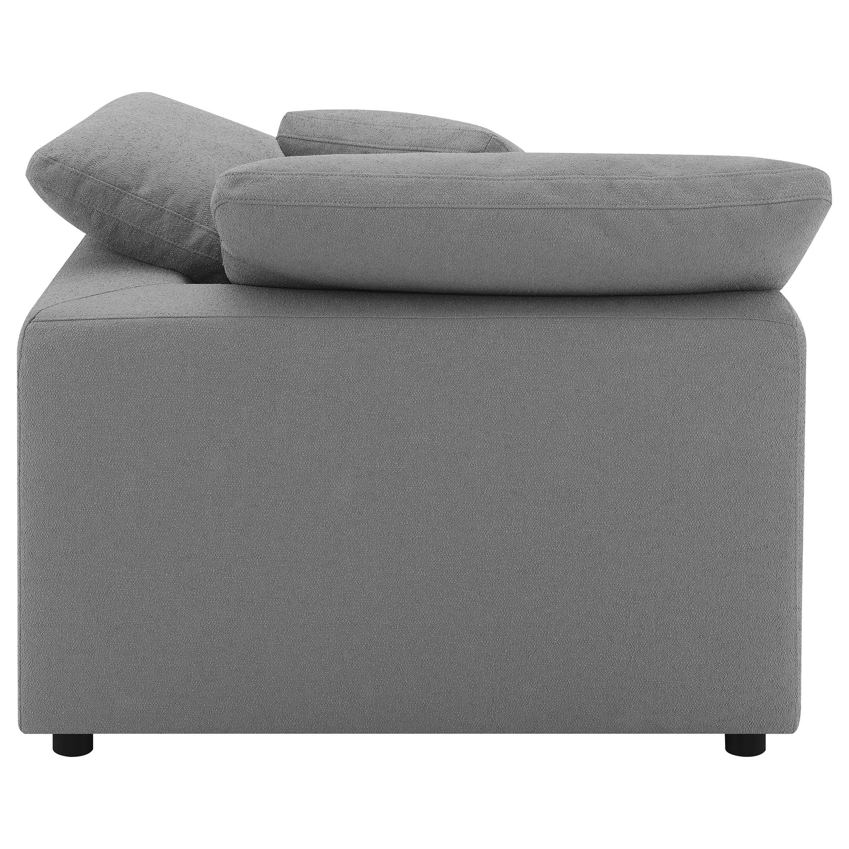 Raleigh Boucle Upholstered Corner Chair Grey - Tampa Furniture Outlet