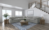 Raleigh Boucle Upholstered Corner Chair Grey - Tampa Furniture Outlet