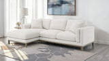 Geneva Boucle Upholstered Sectional Chaise Sofa Sand - Tampa Furniture Outlet