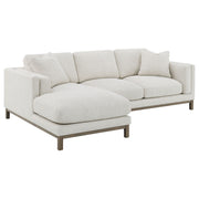 Tampa Furniture Outlet - Coaster - Geneva Boucle Upholstered Sectional Chaise Sofa Sand - 551777