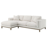 Geneva Boucle Upholstered Sectional Chaise Sofa Sand - Tampa Furniture Outlet