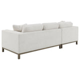 Geneva Boucle Upholstered Sectional Chaise Sofa Sand - Tampa Furniture Outlet