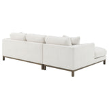 Geneva Boucle Upholstered Sectional Chaise Sofa Sand - Tampa Furniture Outlet