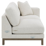 Geneva Boucle Upholstered Sectional Chaise Sofa Sand - Tampa Furniture Outlet
