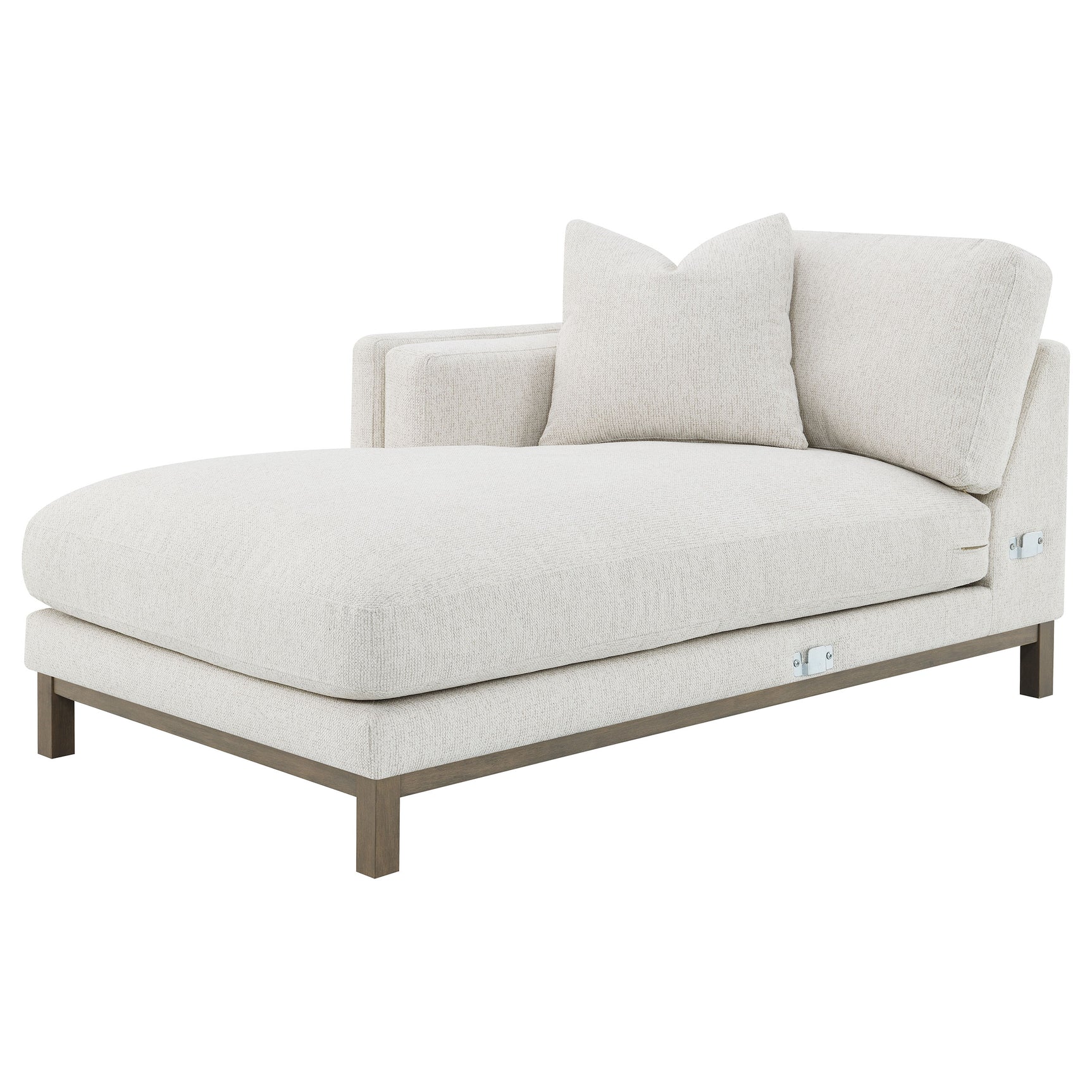 Geneva Boucle Upholstered Sectional Chaise Sofa Sand - Tampa Furniture Outlet