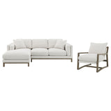 Geneva Boucle Upholstered Sectional Chaise Sofa Sand - Tampa Furniture Outlet
