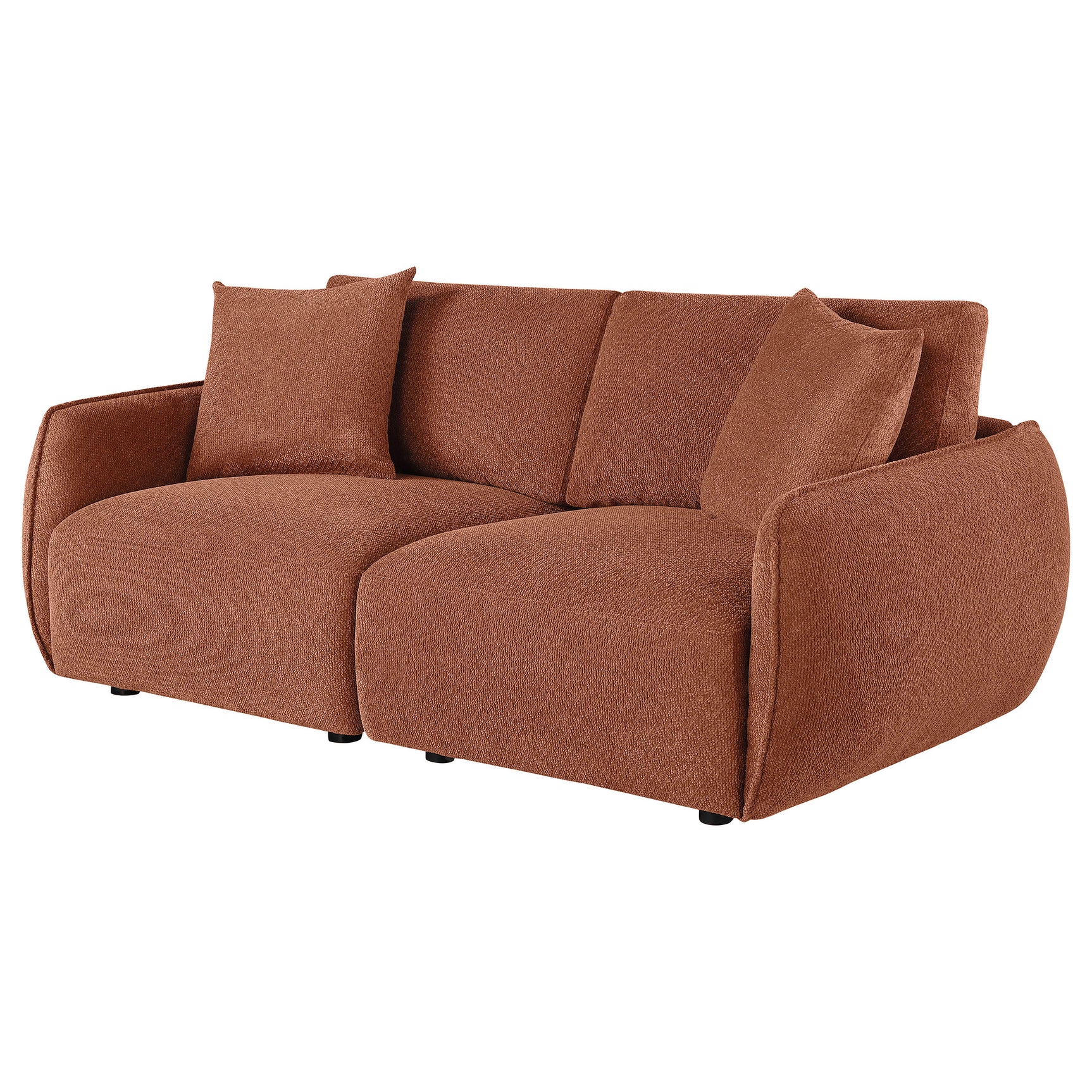 Elysia Fabric Upholstered Modular Lounge Loveseat Coral