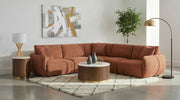 Tampa Furniture Outlet - Coaster - Elysia 5-piece Fabric Upholstered Modular Sectional Sofa Coral - 551891-SETA