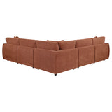 Elysia 5-piece Fabric Upholstered Modular Sectional Sofa Coral