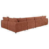 Elysia 5-piece Fabric Upholstered Modular Sectional Sofa Coral
