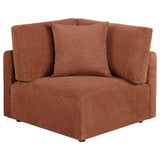 Elysia 5-piece Fabric Upholstered Modular Sectional Sofa Coral