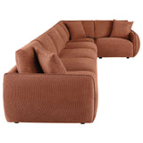 Elysia 6-piece Fabric Upholstered Modular Sectional Sofa Coral