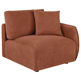 Elysia 6-piece Fabric Upholstered Modular Sectional Sofa Coral