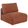 Tampa Furniture Outlet - Coaster - Elysia Fabric Upholstered Modular Armless Chair Coral - 551891