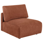 Tampa Furniture Outlet - Coaster - Elysia Fabric Upholstered Modular Armless Chair Coral - 551891