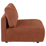 Elysia Fabric Upholstered Modular Armless Chair Coral