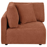 Tampa Furniture Outlet - Coaster - Elysia Fabric Upholstered Modular Corner Chair Coral - 551892