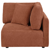 Elysia Fabric Upholstered Modular Corner Chair Coral