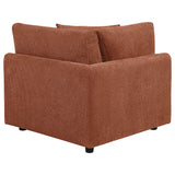 Elysia Fabric Upholstered Modular Corner Chair Coral