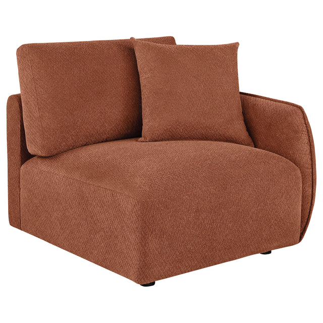 Tampa Furniture Outlet - Coaster - Elysia Fabric Upholstered Modular RAF Chair Coral - 551894RAF