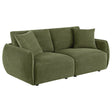Tampa Furniture Outlet - Coaster - Elysia Fabric Upholstered Modular Lounge Loveseat Green - 551895-LOVE