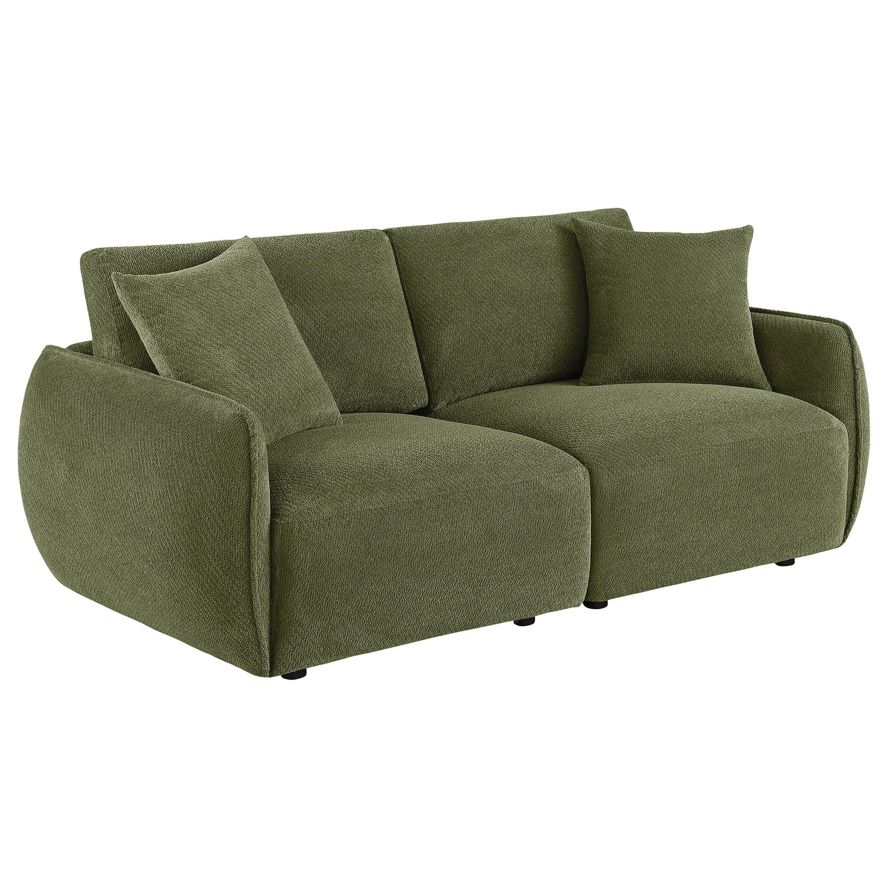 Tampa Furniture Outlet - Coaster - Elysia Fabric Upholstered Modular Lounge Loveseat Green - 551895-LOVE