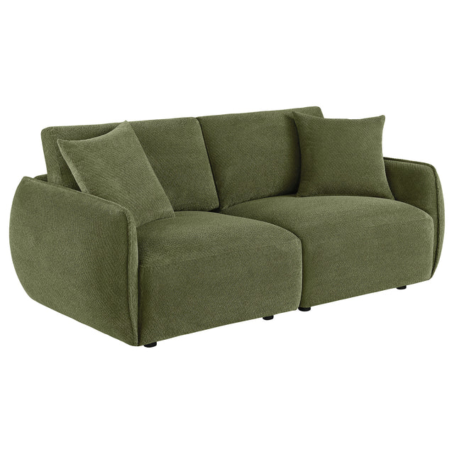 Tampa Furniture Outlet - Coaster - Elysia Fabric Upholstered Modular Lounge Loveseat Green - 551895-LOVE