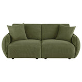 Elysia Fabric Upholstered Modular Lounge Loveseat Green