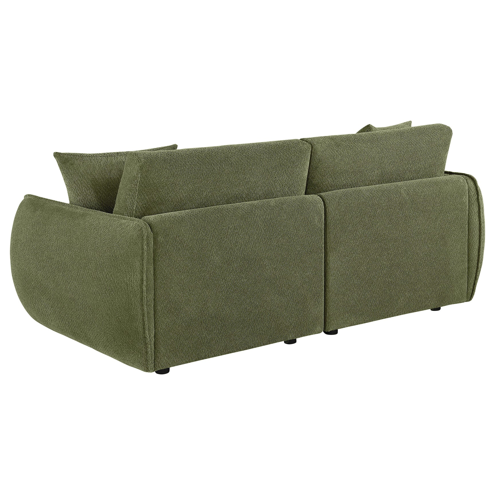 Elysia Fabric Upholstered Modular Lounge Loveseat Green