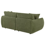 Elysia Fabric Upholstered Modular Lounge Loveseat Green
